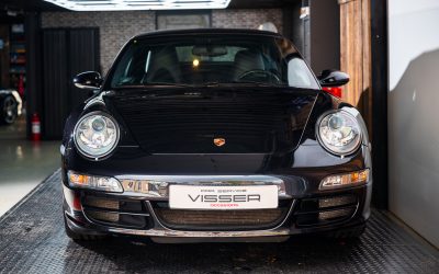 Porsche 997 Carrera 4S Cabriolet Basaltschwarz-metallic gereviseerde motor