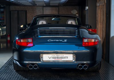 Porsche 997 Carrera S hangeschakelde Cabriolet Atlasgrau-metallic Car Service Visser Gespecialiseerd in Porsche Hilversum