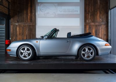 Porsche 993 Carrera Handgeschakeld Polarsilber-met Car Service Visser